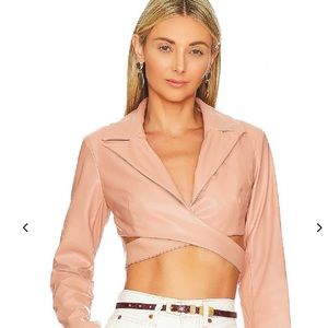 NEW LEATHER CROP TOP - medium